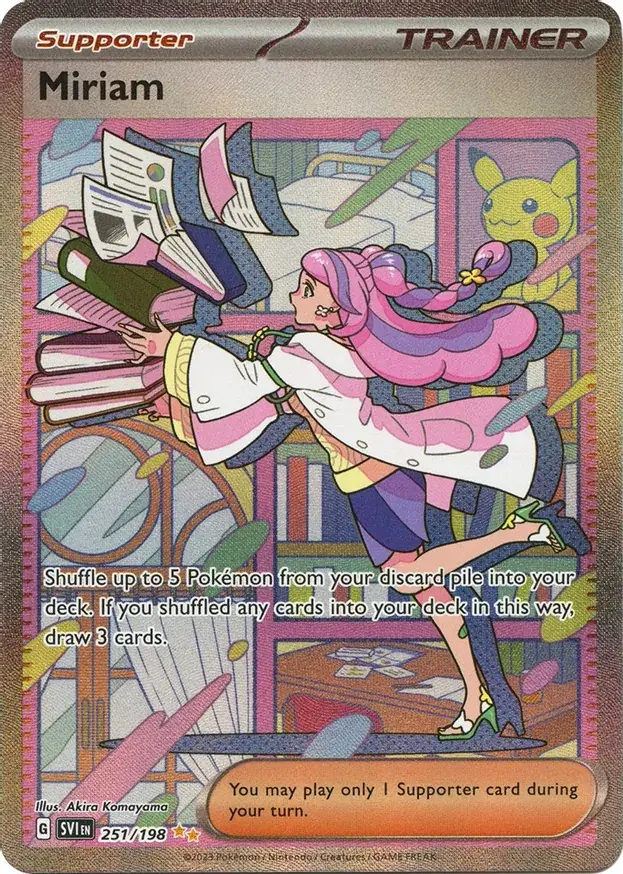 Pokemon Scarlet and Violet Miriam #251 Alt-Art Fresh 2024 Pull